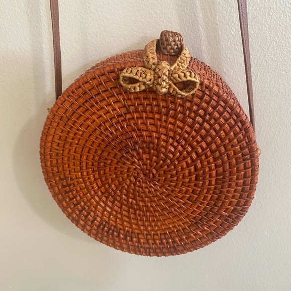 Antik Kraft Orange Woven Crossbody Bag - Picture 2 of 4